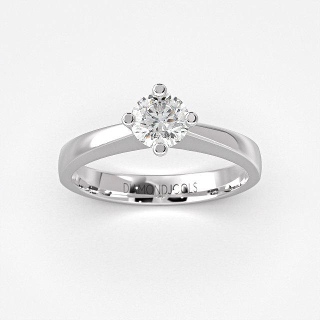 DIAMOND JOOLS Μονόπετρο Δαχτυλίδι σε Χρυσό 18Κ με Διαμάντι