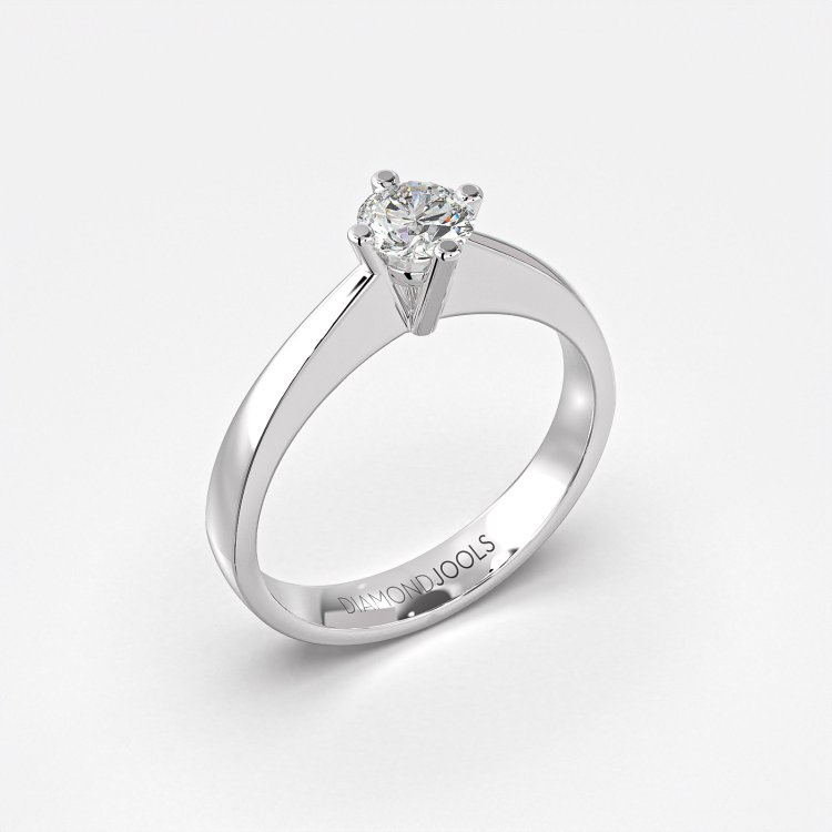 DIAMOND JOOLS Μονόπετρο Δαχτυλίδι σε Χρυσό 18Κ με Διαμάντι