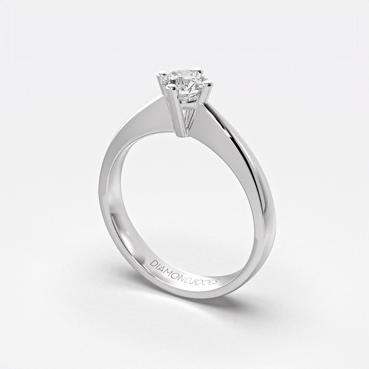 DIAMOND JOOLS Μονόπετρο Δαχτυλίδι σε Χρυσό 18Κ με Διαμάντι