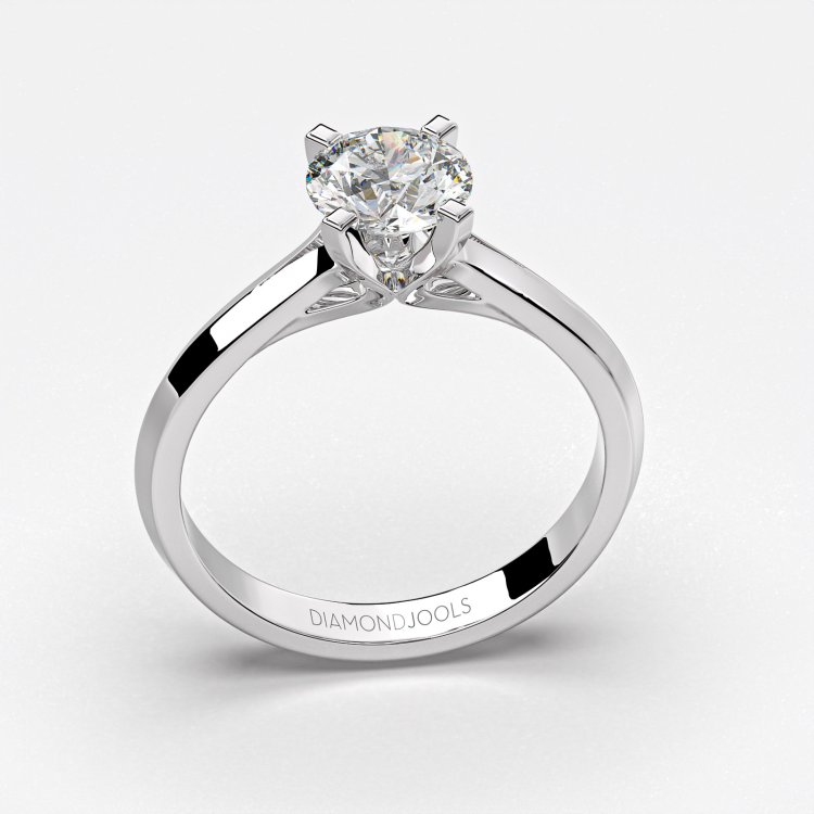 DIAMOND JOOLS Μονόπετρο Δαχτυλίδι σε Χρυσό 18Κ με Διαμάντι