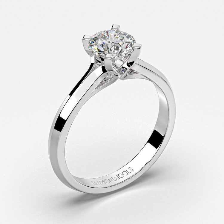 DIAMOND JOOLS Μονόπετρο Δαχτυλίδι σε Χρυσό 18Κ με Διαμάντι