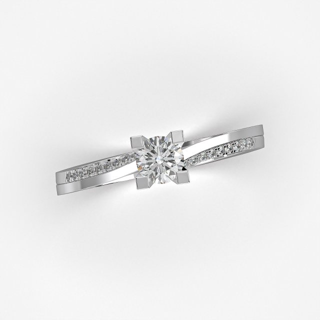 DIAMOND JOOLS Μονόπετρο Δαχτυλίδι σε Χρυσό 18Κ με Διαμάντι