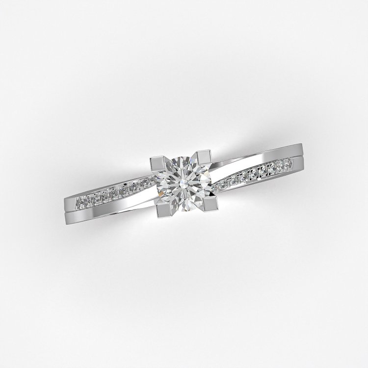 DIAMOND JOOLS Μονόπετρο Δαχτυλίδι σε Χρυσό 18Κ με Διαμάντι