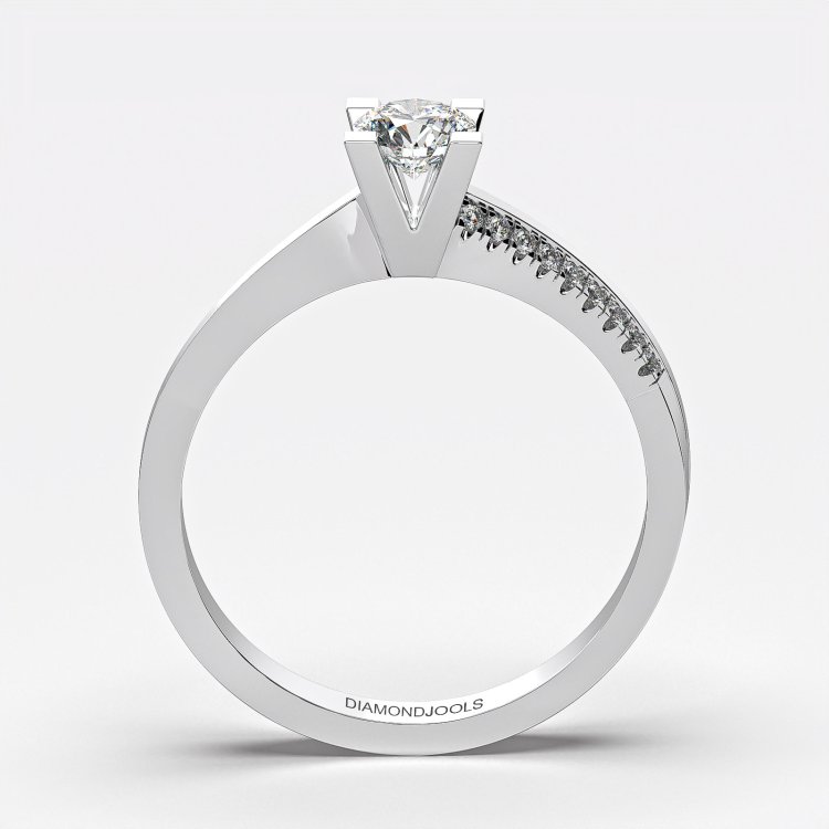 DIAMOND JOOLS Μονόπετρο Δαχτυλίδι σε Χρυσό 18Κ με Διαμάντι