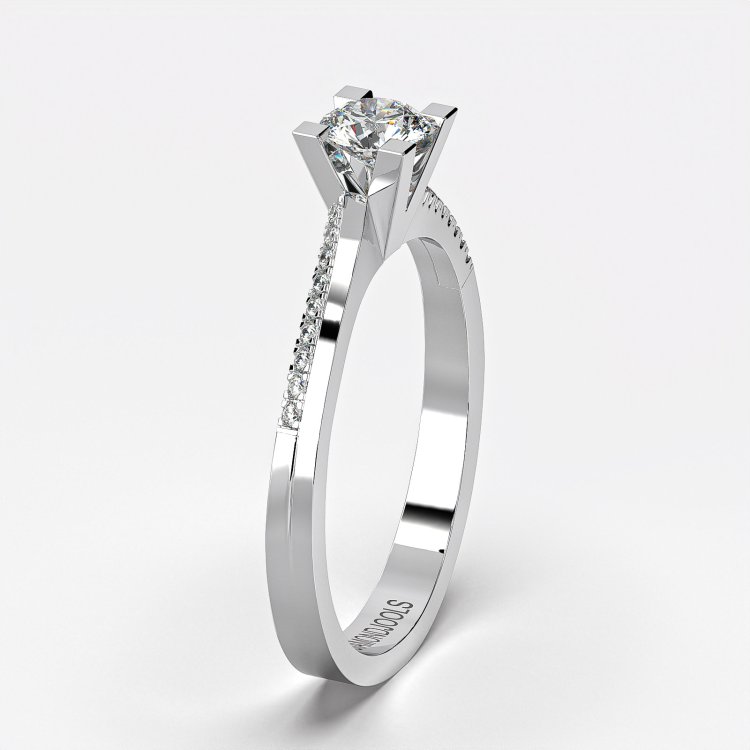 DIAMOND JOOLS Μονόπετρο Δαχτυλίδι σε Χρυσό 18Κ με Διαμάντι