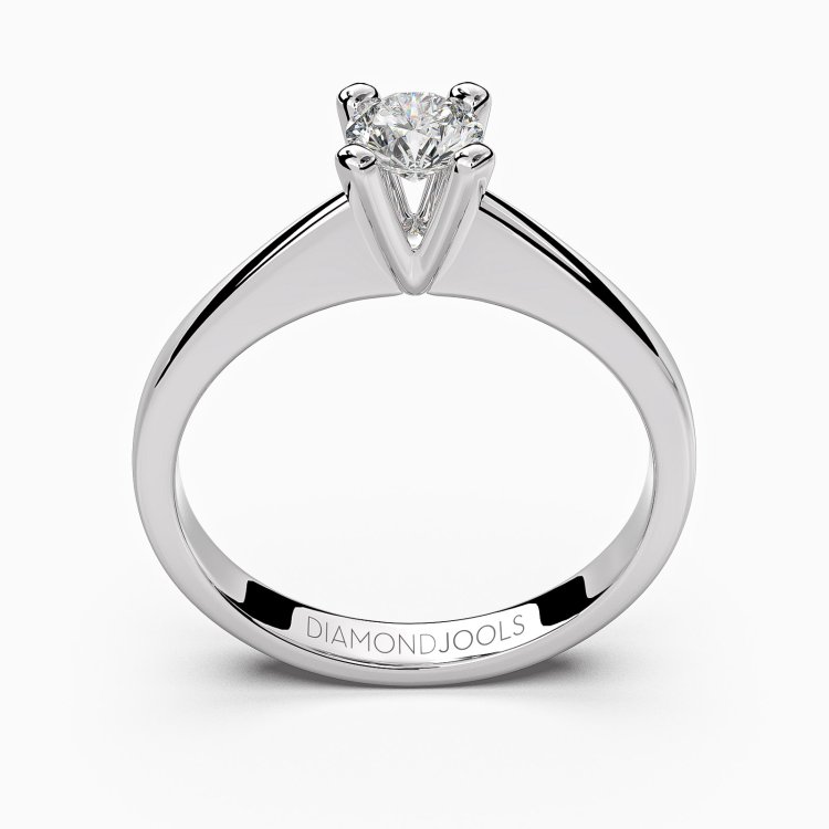 DIAMOND JOOLS Μονόπετρο Δαχτυλίδι σε Χρυσό 18Κ με Διαμάντι