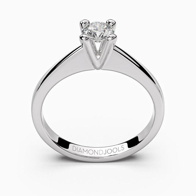 DIAMOND JOOLS Μονόπετρο Δαχτυλίδι σε Χρυσό 18Κ με Διαμάντι