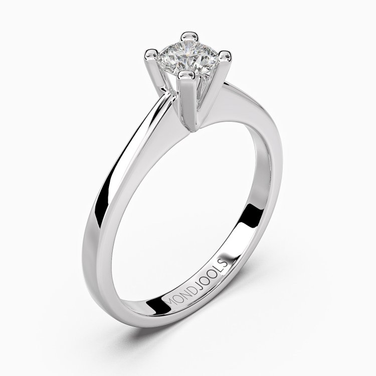 DIAMOND JOOLS Μονόπετρο Δαχτυλίδι σε Χρυσό 18Κ με Διαμάντι