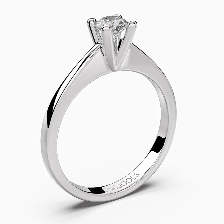 DIAMOND JOOLS Μονόπετρο Δαχτυλίδι σε Χρυσό 18Κ με Διαμάντι