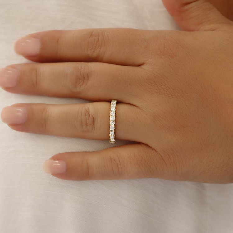 DIAMOND JOOLS Δαχτυλίδι Σειρέ σε Κίτρινο Χρυσό 18Κ με Διαμάντια