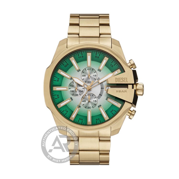 DIESEL Mega Chief Slim Chronograph Gold Stainless Steel Bracelet