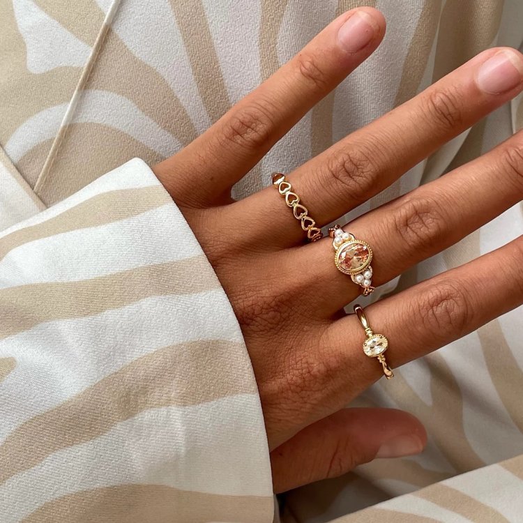 24ΚΑΕ Ring Ηeart Shaped