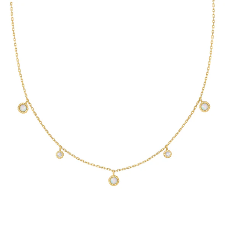 ANIA HAIE Gold Kyoto Opal Station Necklace