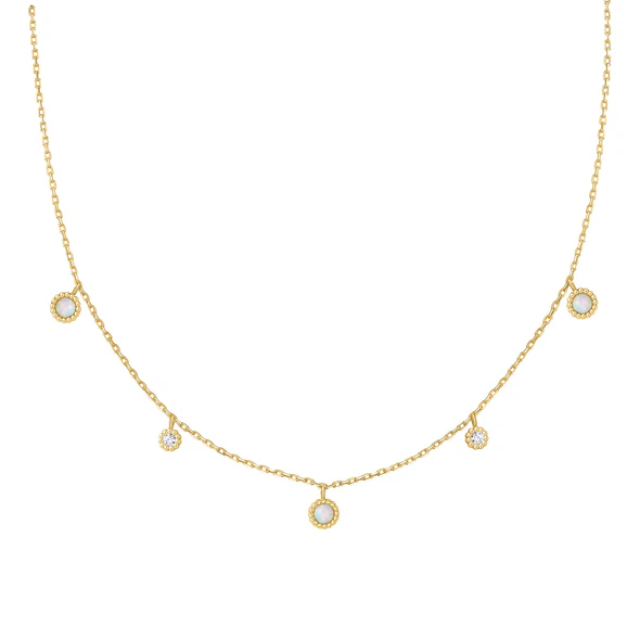 ANIA HAIE Gold Kyoto Opal Station Necklace