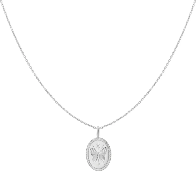 ANIA HAIE Silver Butterfly Pendant Necklace
