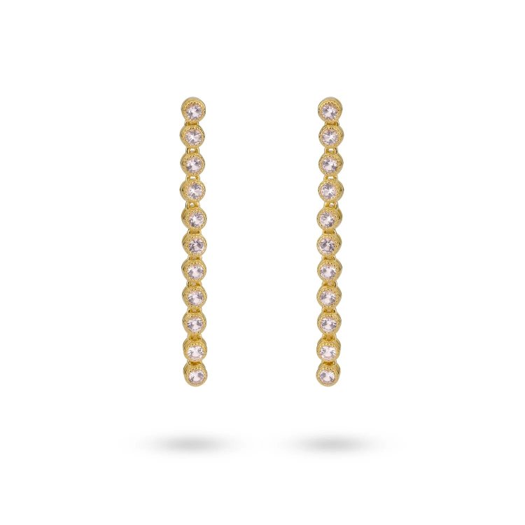 24KAE Earrings with Colored Stones