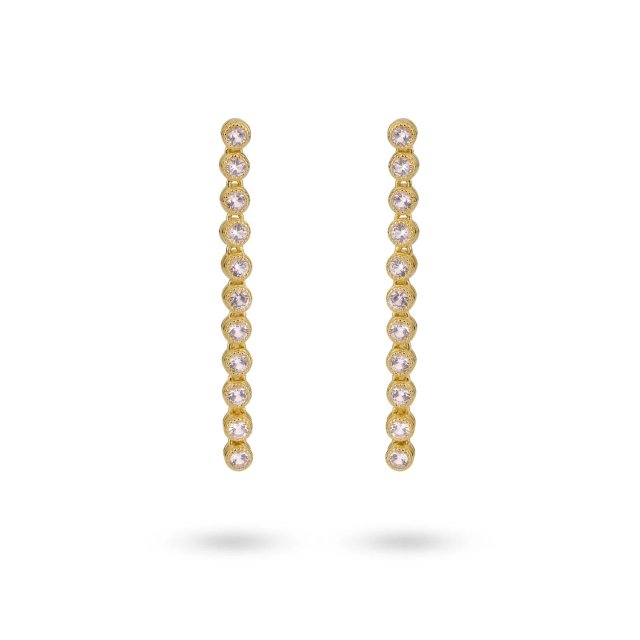 24KAE Earrings with Colored Stones