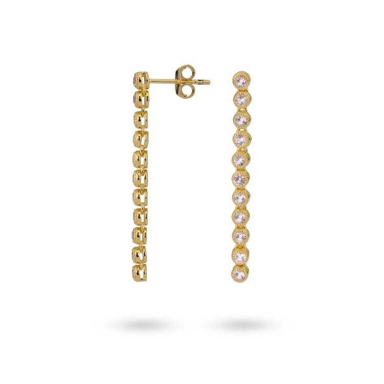 24KAE Earrings with Colored Stones