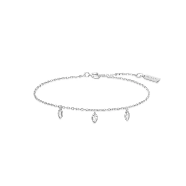 ANIA HAIE Silver Sparkling Triple Station Bracelet