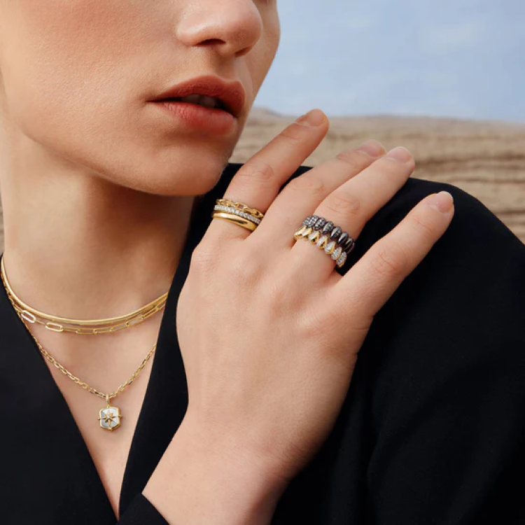 ANIA HAIE Gold Paper Clip Link Ring