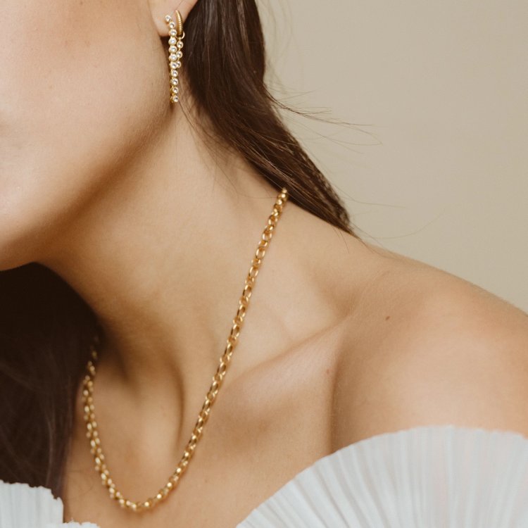 24KAE Earrings with Colored Stones