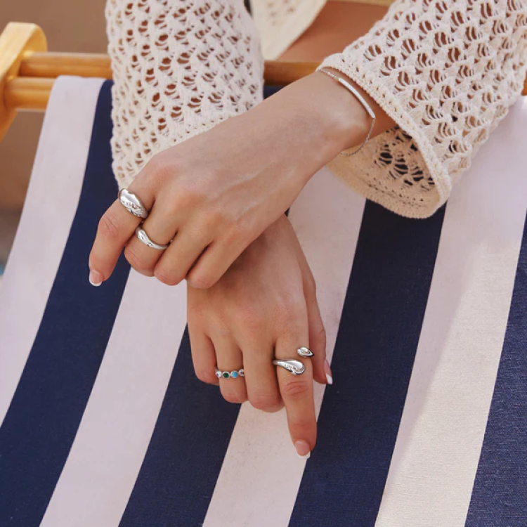 ANIA HAIE Silver Bold Dome Ring