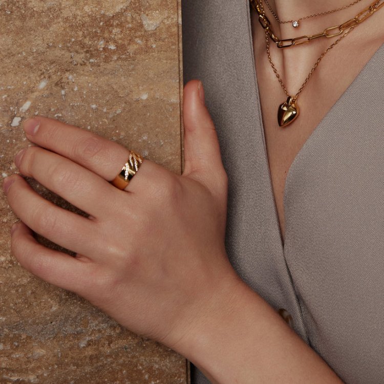 ANIA HAIE Gold Tiger Strire Band