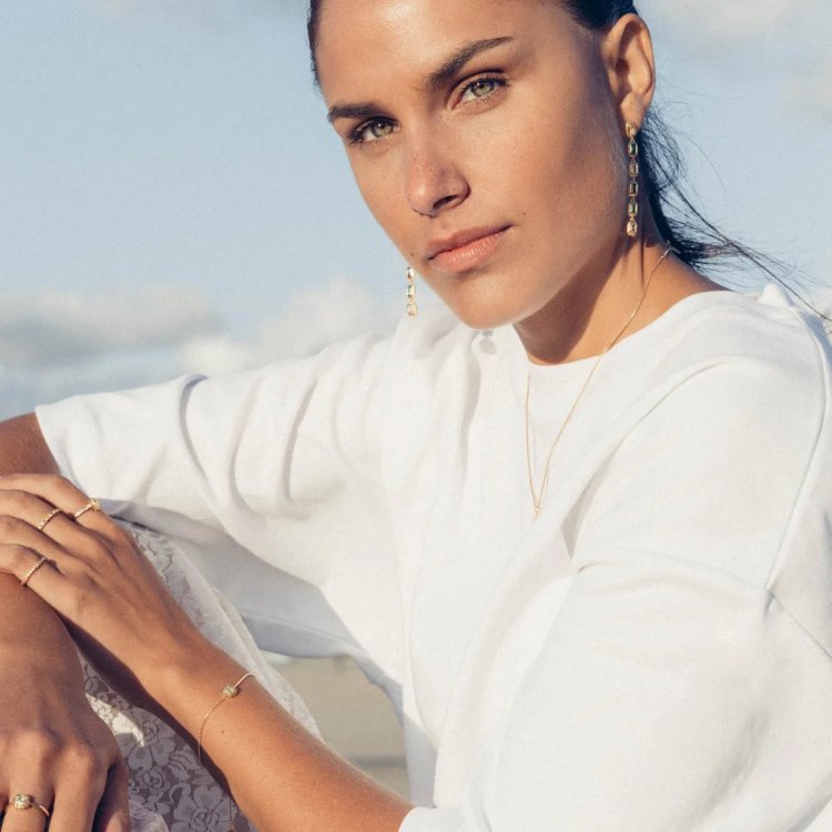 24KAE Earring with Colored Stones