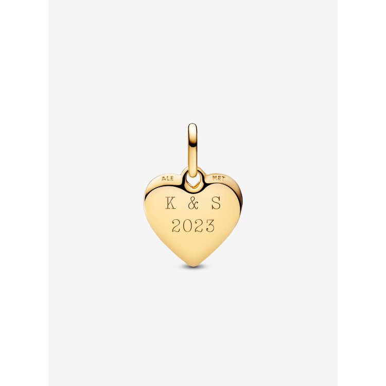 PANDORA ME / MOMENTS  Σύμβολο σε Στυλ Μενταγιόν σε Σχήμα Καρδιάς με Δυνατότητα Εγχάραξης