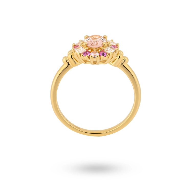 24KAE Ring with Colored Stones