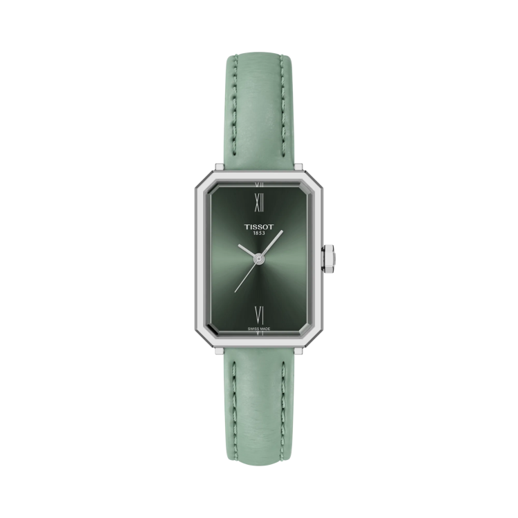 TISSOT SRV Mint Green Leather Strap