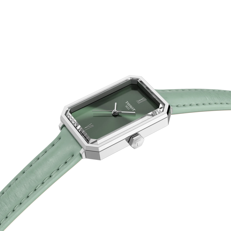 TISSOT SRV Mint Green Leather Strap