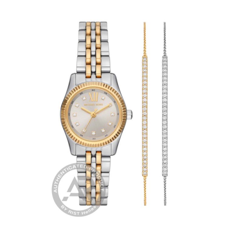 MICHAEL KORS LEXINGTON SET Two Tone Stainless Steel Bracelet 