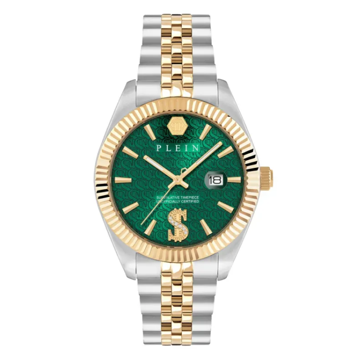 PHILIPP PLEIN Date Superlative Two Tone Stainless Steel Bracelet