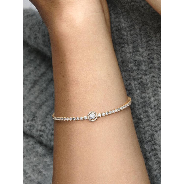 PANDORA ΜΟΜENTS Βραχιόλι Ριβιέρα Λαμπερή Πέτρα με Περίγραμμα