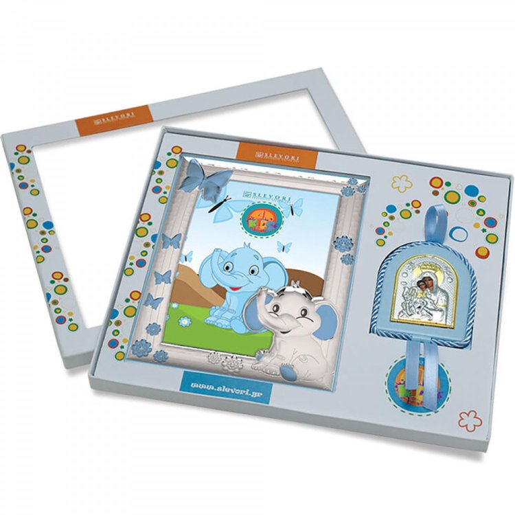 SLEVORI Σετ Παιδική Κορνίζα με Σχέδιο Φυσαλίδες και Εικόνα 