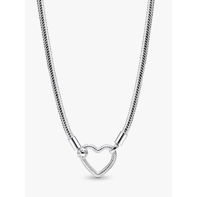 PANDORA MOMENTS Heart Closure Snake Chain Necklace