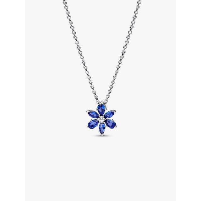 PANDORA TIMELESS Sparkling Blue Herbarium Cluster Pendant Necklace