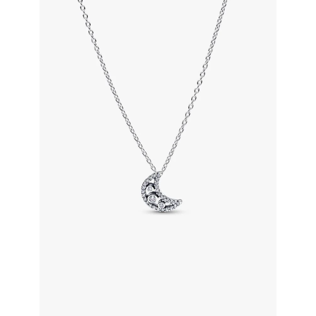 PANDORA MOMENTS Crescent Moon Pendant Necklace