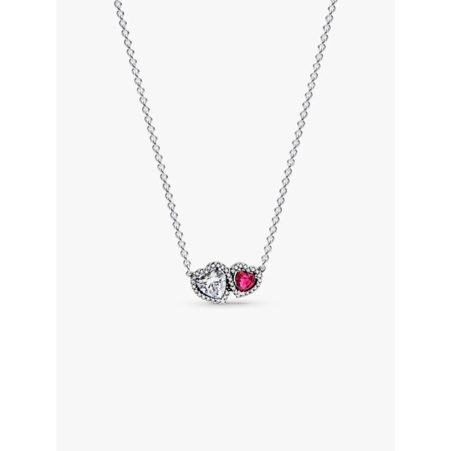 PANDORA TIMELESS Halo Hearts Pendant Necklace
