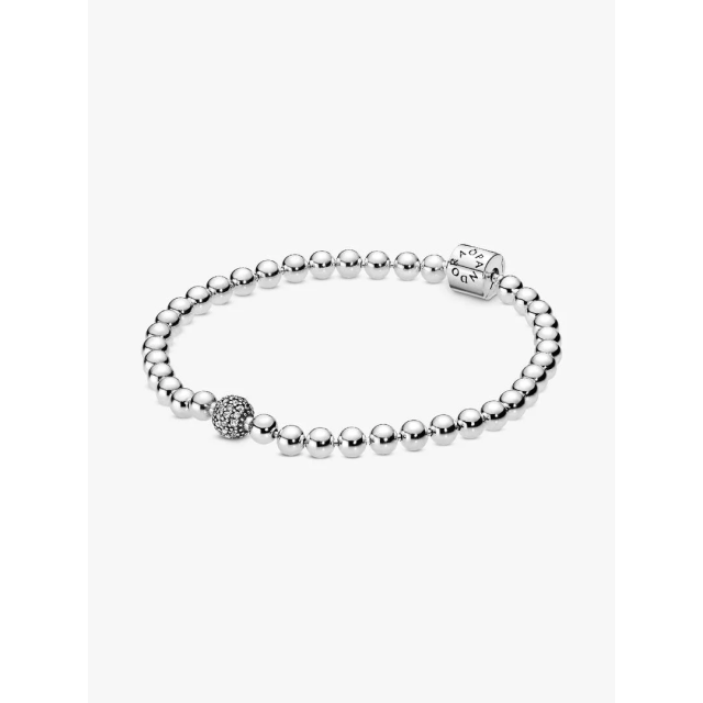 PANDORA SIGNATURE Βραχιόλι με Πέρλες & Πέτρες Pavé