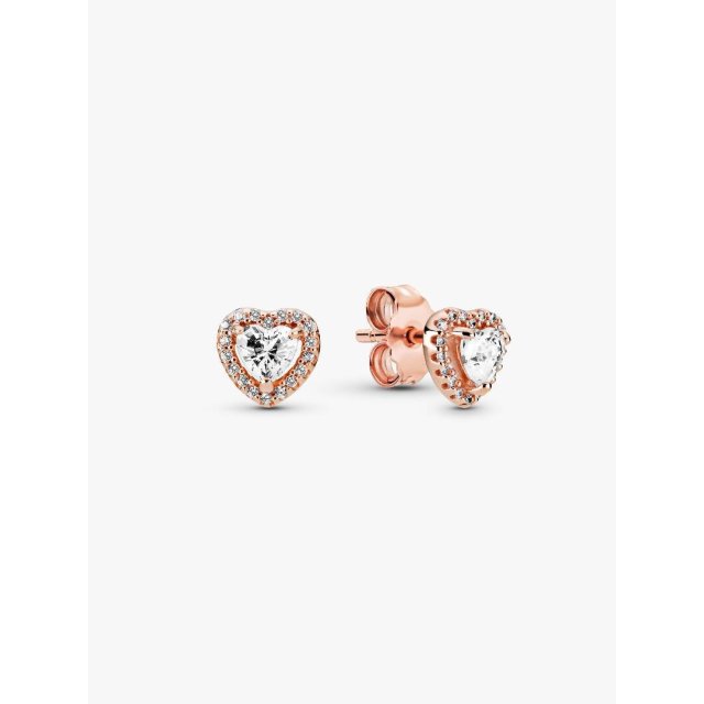 PANDORA ΤΙΜΕLESS Sparkling Elevated Heart Stud Earrings