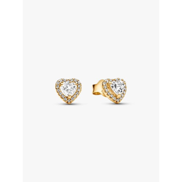 PANDORA ΤΙΜΕLESS Sparkling Elevated Heart Stud Earrings