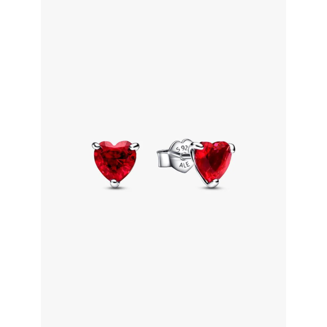 PANDORA ΤΙΜΕLESS Red Heart Stud Earrings