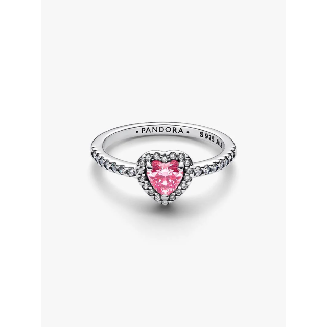 PANDORA TIMELESS Elevated Pink Heart Ring