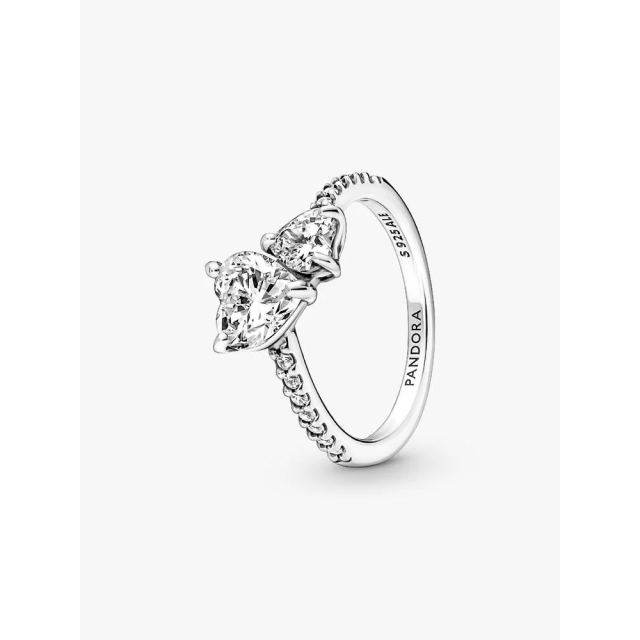 PANDORA TIMELESS Double Heart Sparkling Ring