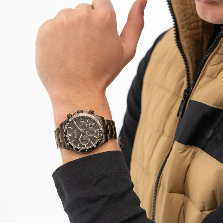 BOSS Hero Black Stainless Steel Bracelet