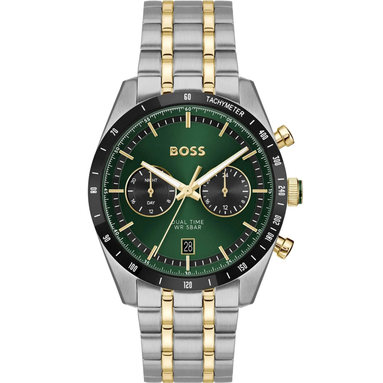 BOSS Tourmaster Two Tone Stainless Steel Bracelet