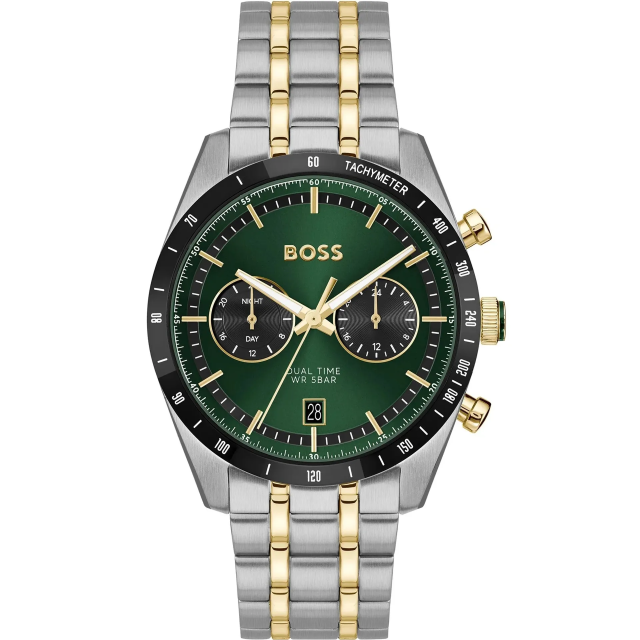BOSS Tourmaster Two Tone Stainless Steel Bracelet