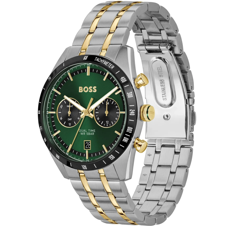 BOSS Tourmaster Two Tone Stainless Steel Bracelet